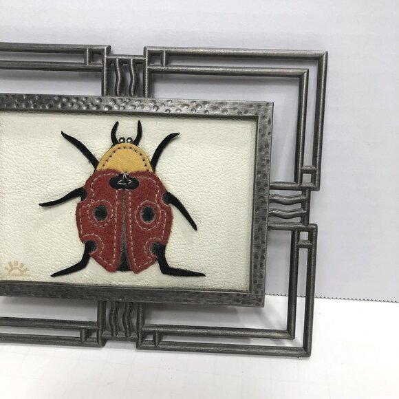 Ladybug Leather Art Frame By Dawn Mountain - Picture 4 of 6